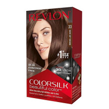 Revlon ColorSilk Beautiful Color 33 Donker Zacht Bruin 1 stuk (Pak van 6)