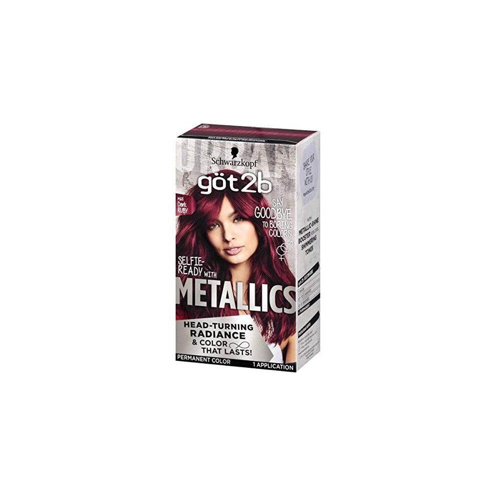 Got2b Metallic Permanent Hair Color, M68 Dark Ruby