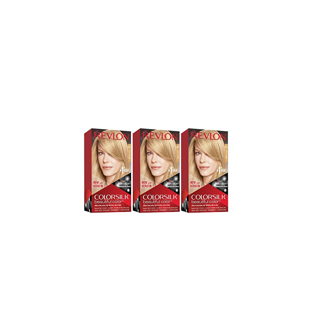 Revlon Colorsilk Haircolor, Light Blonde, 1-Count (Pack of 3)