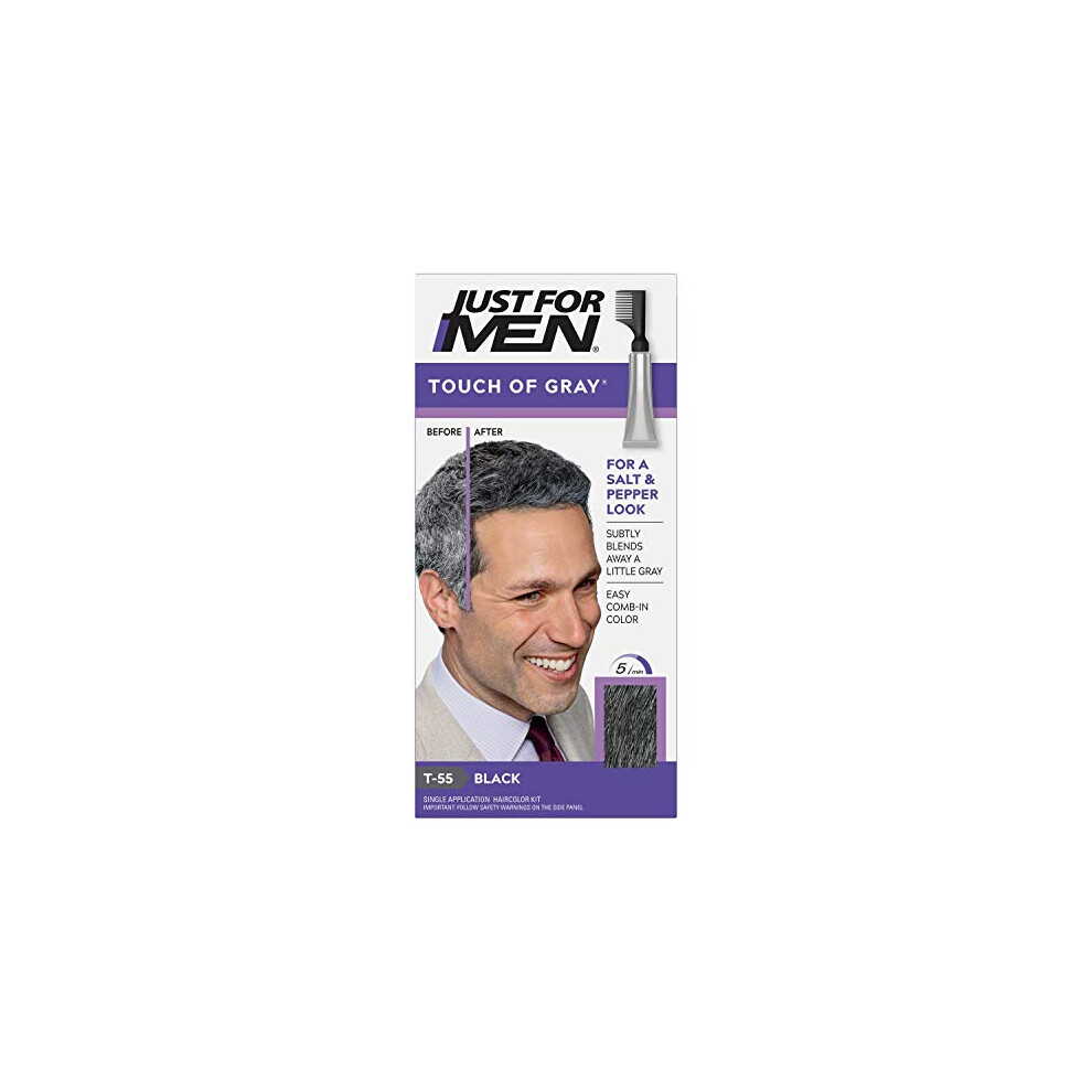 Just For Men Touch Of Gray Hair Color, Black Gray (6 Pack)