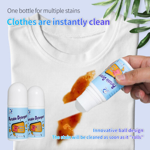 50ml Stain Remover Rolling Ball Portable Clothes Partial Decontamination 1