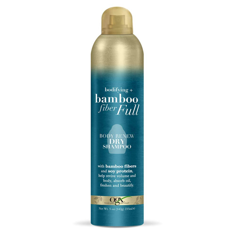 OGX Bodifying + Bamboo Fiber-Full Body Renew Dry Shampoo, 5 Ounce (64036), Bodifying + Bamboo Fiber Full