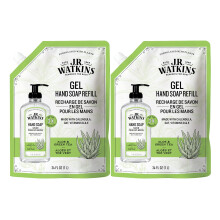 Recarregamento de Sabão Líquido em Gel J.R. Watkins, Aloe & Chá Verde, 34 fl oz