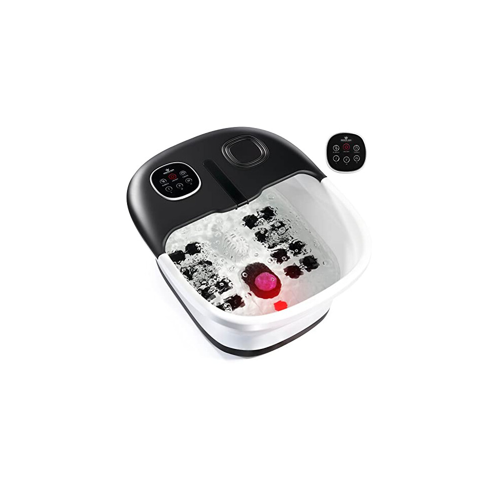 Medical King Foot Spa With Heat And Massage And Jets Includes A Remote Control A Pumice Stone Collapsible Massager With Bubbles And Vibration