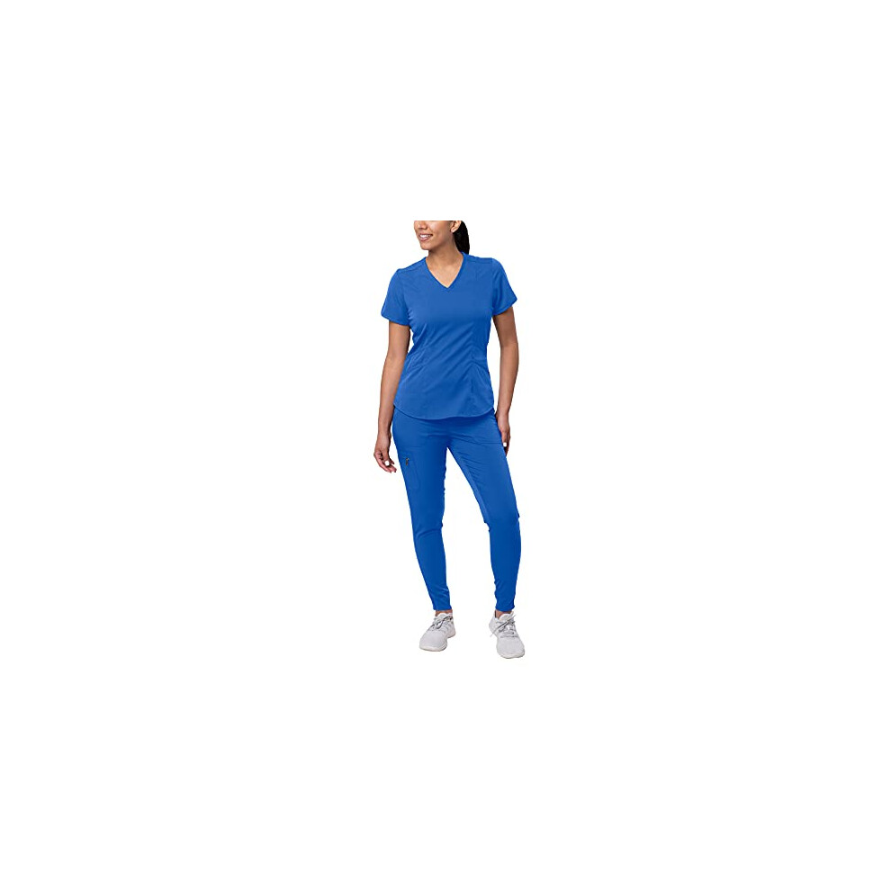 Ensemble de tenue de sport moderne Adar Pro pour femme   : haut     col en V et pantalon de jogging de yoga       P9500       Bleu roi       XS