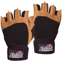 Gants de musculation Schiek Sports Modèle 425 - Gants en cuir avec paumes rembourrées