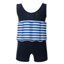 (blue for boy, M 80-90cm 7-10KG) Baby Buoyant Swimwear Girl Quick-drying One-piece Buoyancy Swimsuit