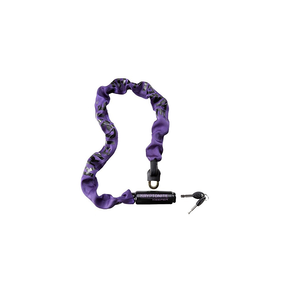 Kryptonite Keeper 785 Integrated Bicycle Lock Chain Bike Lock, 33.5-Inch, Purple
