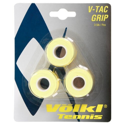 Volkl V-Tac Ρακέτα Τένις Overgrip-Συσκευασία 3 (Νεον Κίτρινο) 1