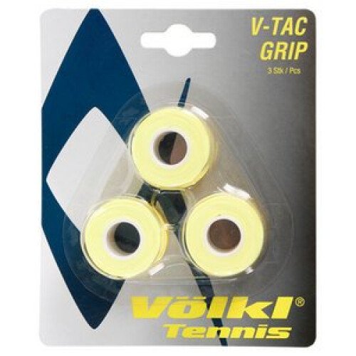 Volkl V-Tac Ρακέτα Τένις Overgrip-Συσκευασία 3 (Νεον Κίτρινο) 2