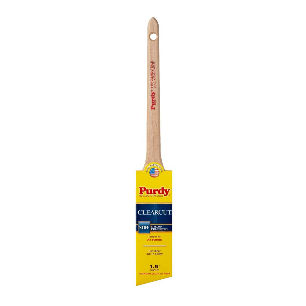 Purdy 144080115 Clearcut Series Dale Angular Trim Paint Brush, 1-1/2 Inch, Natural 716341401078