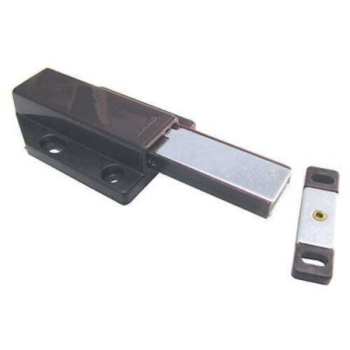 Touch Latch Magnetic Push Open Door Latch For Large Doors - Brown - 2