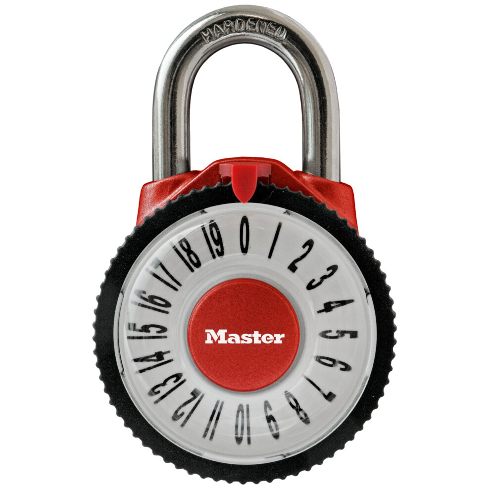 Master Lock 1588D Locker Lock Combination Padlock, 1 Pack, Magnification Lens, Color May Vary