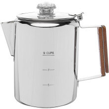 COLETTI Bozeman Camping Coffee Pot - Coffee Percolator - Percolator Coffee Pot for Campfire or Stove Top Coffee Making - 9 CUP
