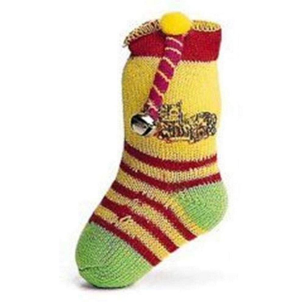 Ethical 5-Inch Neon Sock with Catnip and Bell Cat Toy