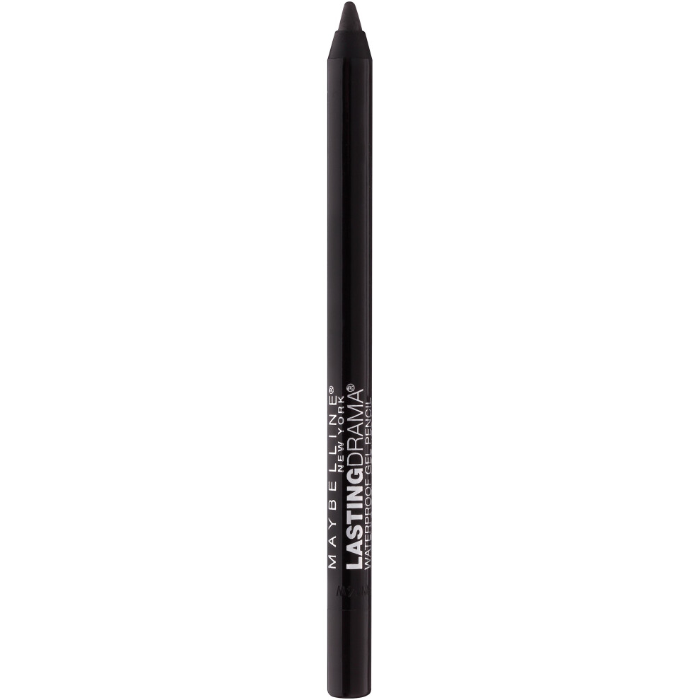 Maybelline New York Eyestudio Lasting Drama Waterproof Matte gel Pencil Black Eyeliner Makeup, Sleek Onyx, 1 count