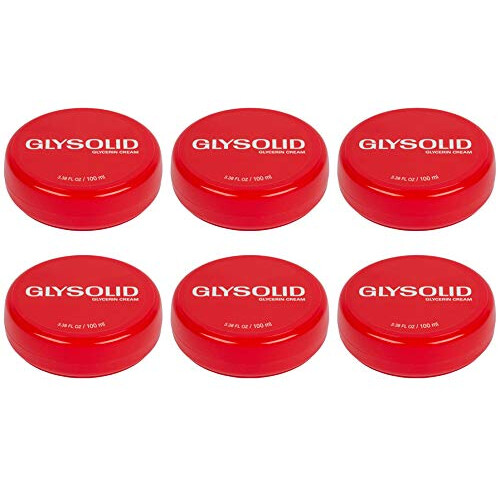 6 Glysolid Glycerin Cream för hudburk 3.38 oz