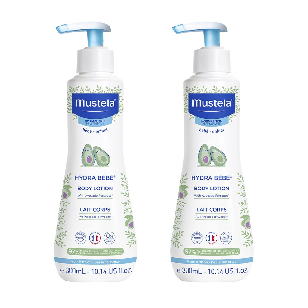 Mustela Hydra Bebe Body Lotion - Daily Moisturizing Baby Lotion with Natural Avocado, Jojoba & Sunflower Oil ??1014 fl oz ??2-Pack