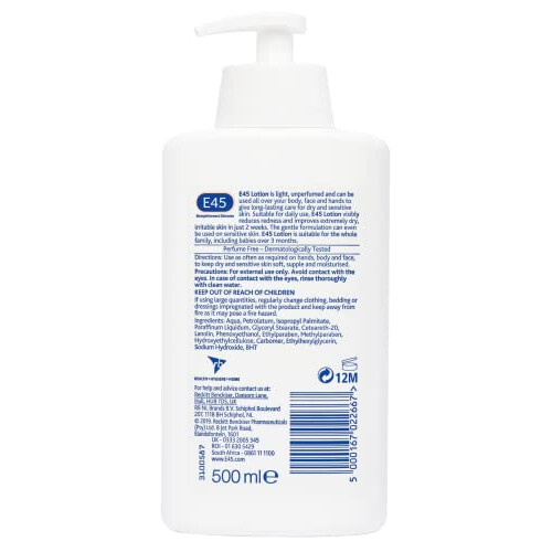 E45 E45 Dermatological Moisturising Lotion, 500 ml 1