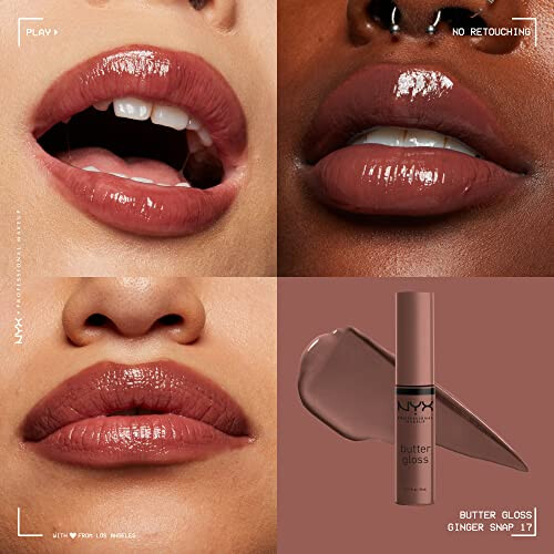 NYX Professional Makeup Lucidalabbra NYX Butter Gloss 8ml - 17 Ginger Snap 2