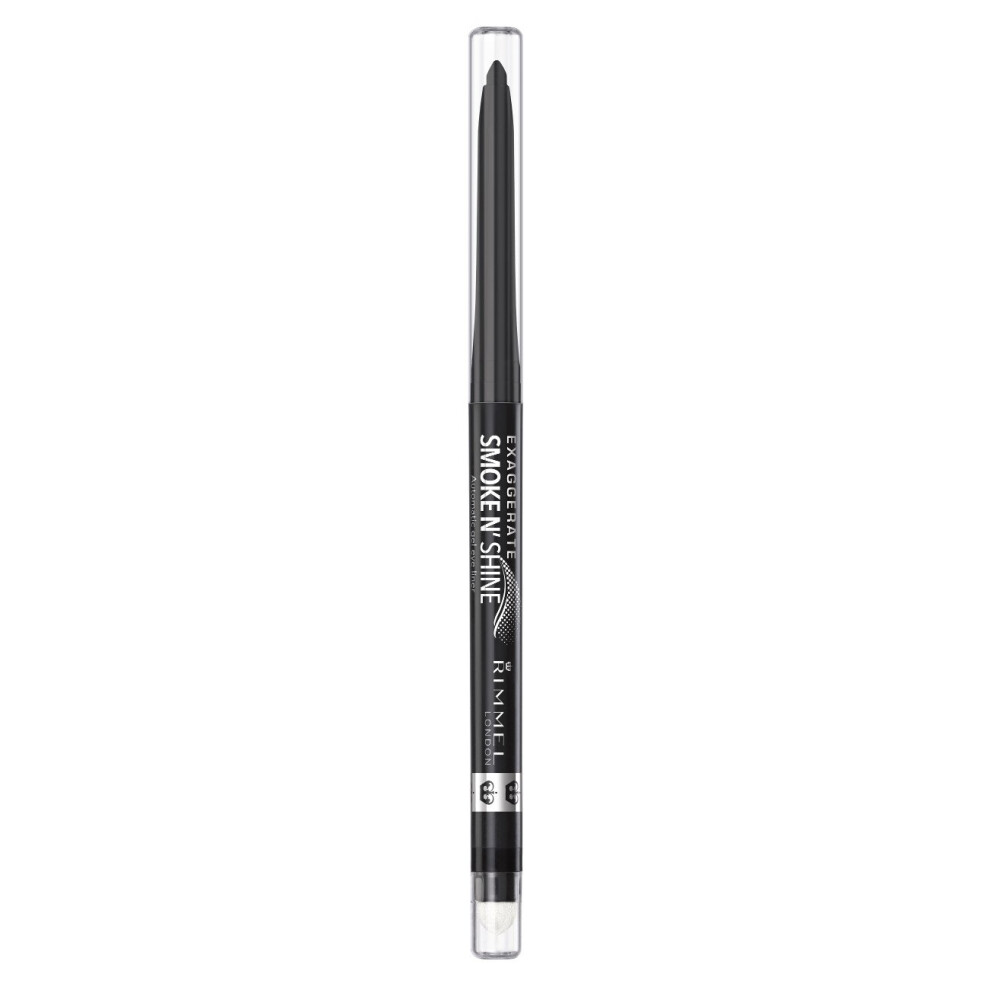 Rimmel London Exaggerate Smoke n Shine Eye Definer Eyeliner, Long-Wearing, gel Formula, Flake-Free, 001, Little Black Smokey, 001oz