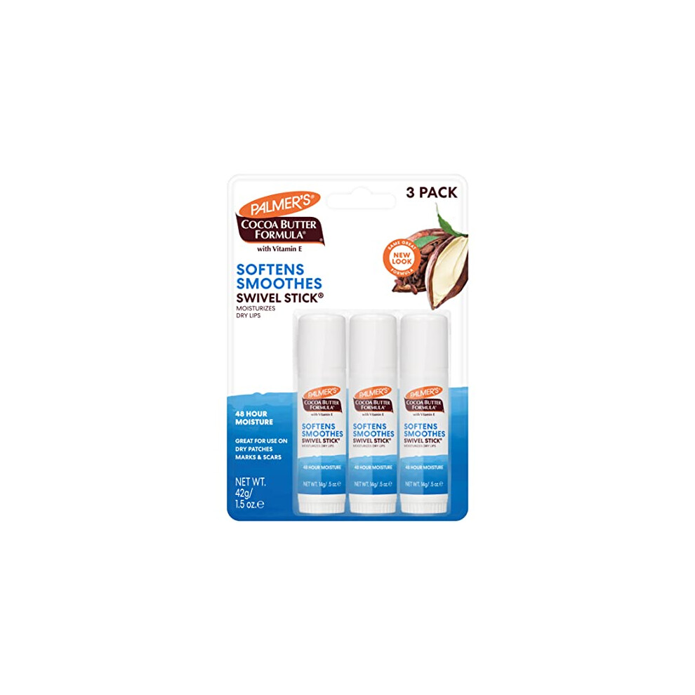 Palmers Cocoa Butter Formula Moisturizing Swivel Stick with Vitamin E (Pack of 3)