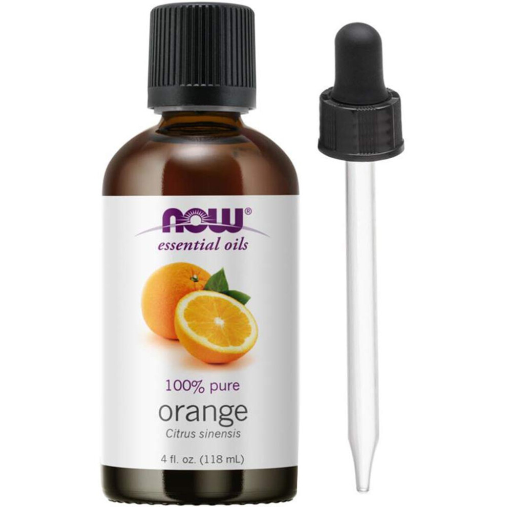 NOW Foods Orange Oil Sweet, 4 Fluid Ounce + 1 Glass Dropper