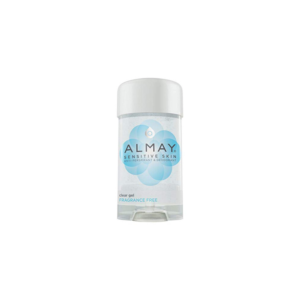 Almay Clear Gel Antiperspirant Deodorant For Women, Hypoallergenic, Dermatologist Tested For Sensitive Skin, Fragrance Free, 2.25 Oz
