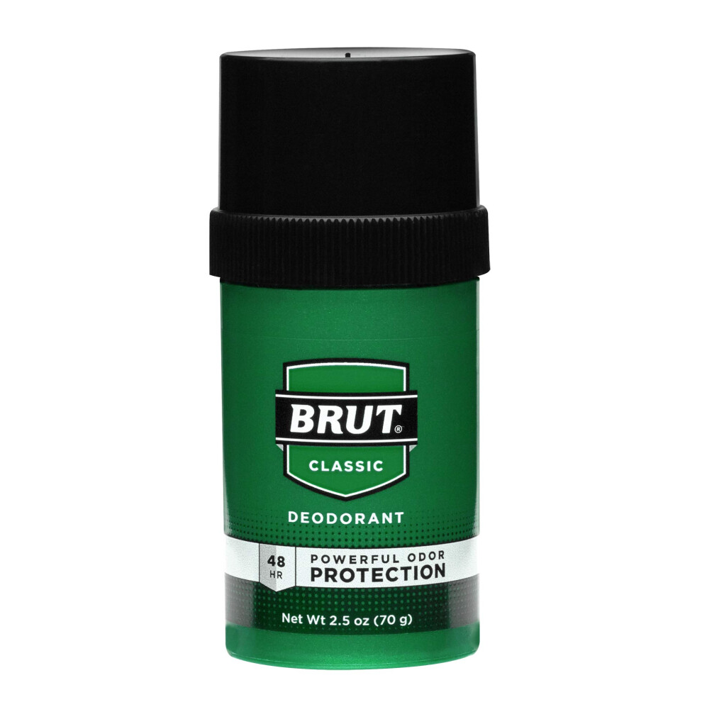 Brut Round Solid Deodorant For Men, 25 oz