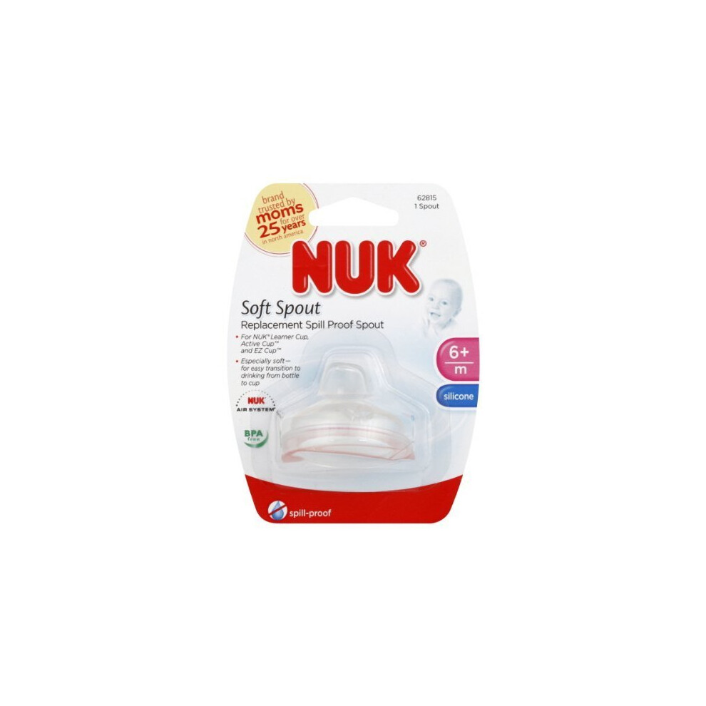 Nuk Replacement Spouts Clear Silicone - 9 Pack