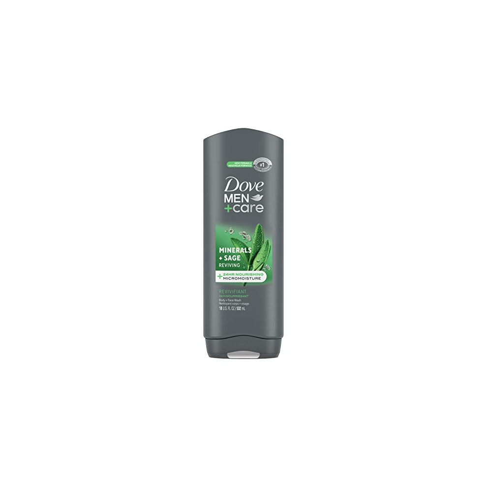 Dove Men+care Elements Body Wash Mineral+Sage 18 oz Effectively Washes Away Bacteria While Nourishing Your Skin