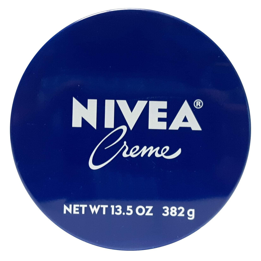 Nivea creme Tin - 400ml Pack of 1, Whole Body Moisturizer for Acne-Prone Skin, Alcohol-Free & Antiseptic