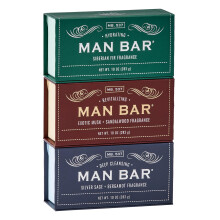 Conjunto de Presentes San Francisco Soap Co Man Bar com 3 Peças - Sem Químicos Nocivos - Para Todos os Tipos de Pele