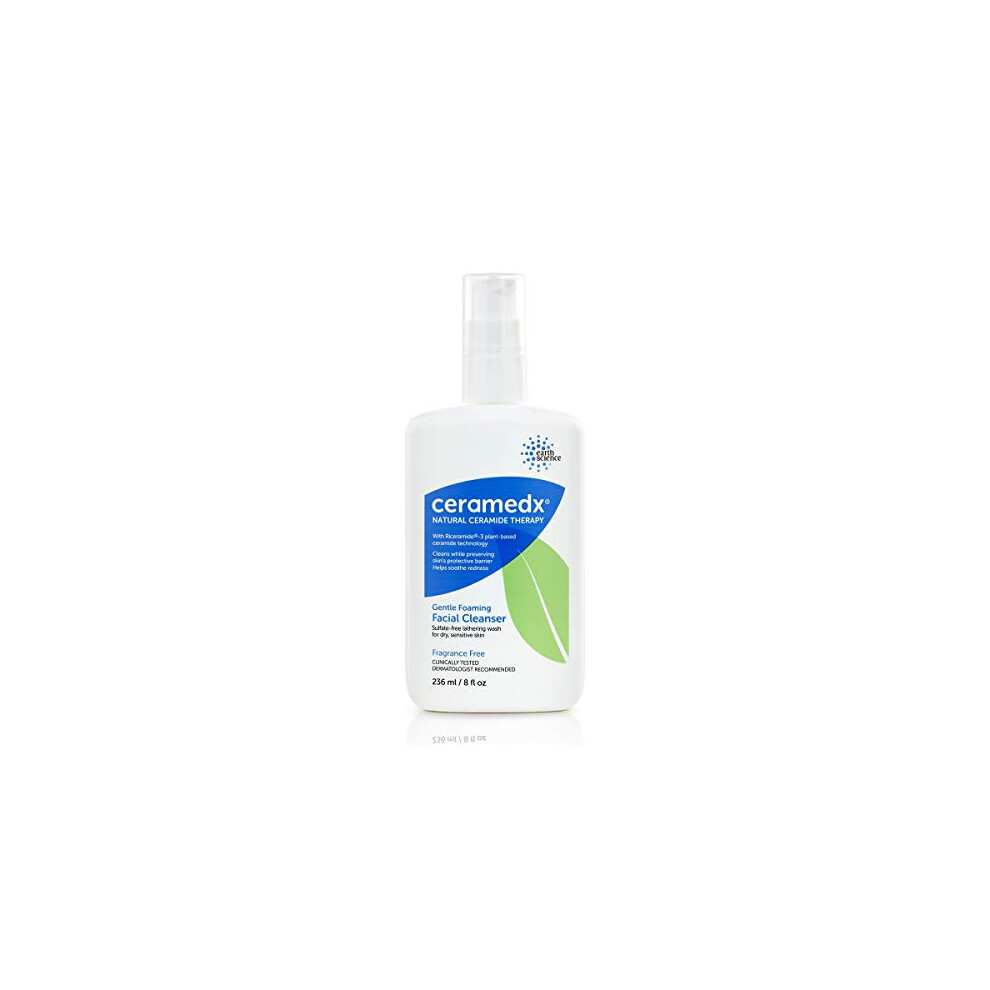 Ceramedx - Gentle Foaming Facial Cleanser Natural Ceramide Cleanser For Dry, Sensitive Skin Cruelty Free, Vegan & Fragrance Free 8 Fl Oz