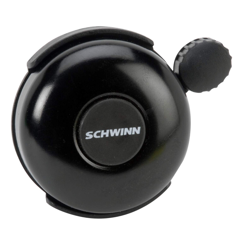 Schwinn Classic Black Bike Bell, Bicycle Accessories, Kids and Adult Bikes, Easy Installation, Loud Ringing Sound