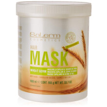 Salerm Cosmetics Mascarilla capilar de germen de trigo para cabello seco con provitamina 33.7 onzas