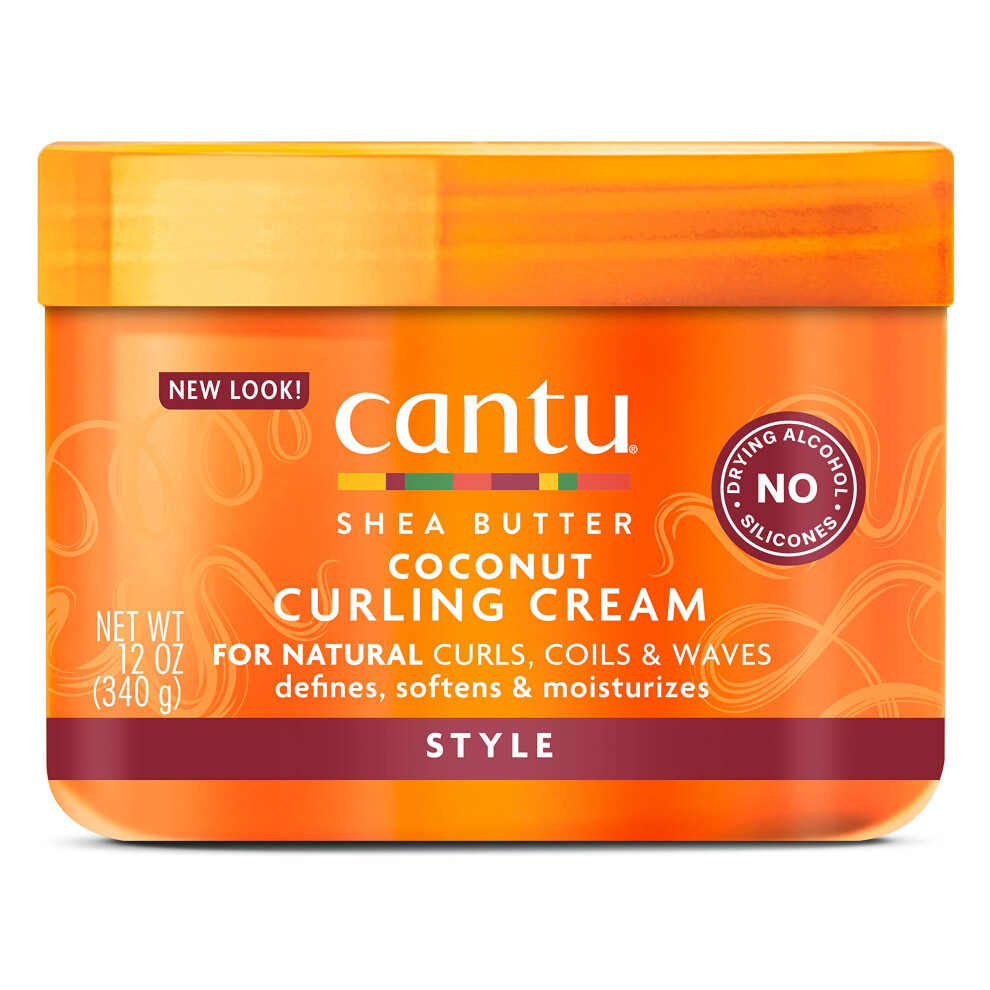 Cantu Coconut Curling Cream with Shea Butter for Natural Hair, 12 oz (Packaging May Vary)