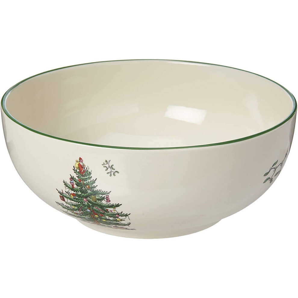 Spode Christmas Tree Medium Round Bowl  8 - Inch round Bowl for Serving Pasta, Salad, Soup and Side Dishes  Made of Fine Porcelain  Dishwasher Safe-image-OPC-PDTTHTQ-NEW
