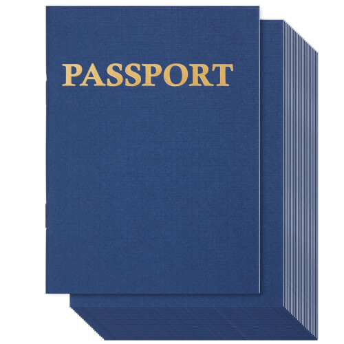 Juvale 24 Pack Blank Passport Notebook lapsille, 4,1 x 5,6 tuumaa, Ide