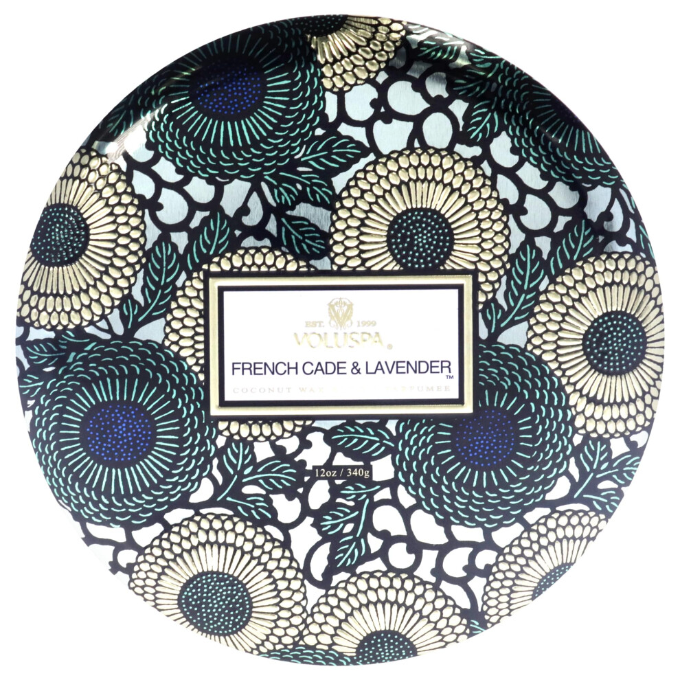 Voluspa French cade Lavender 3 Wick Tin candle, 12 ounces