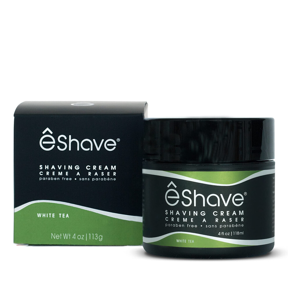 eShave Shaving Cream for Men, White Tea, prevents shaving irritation a