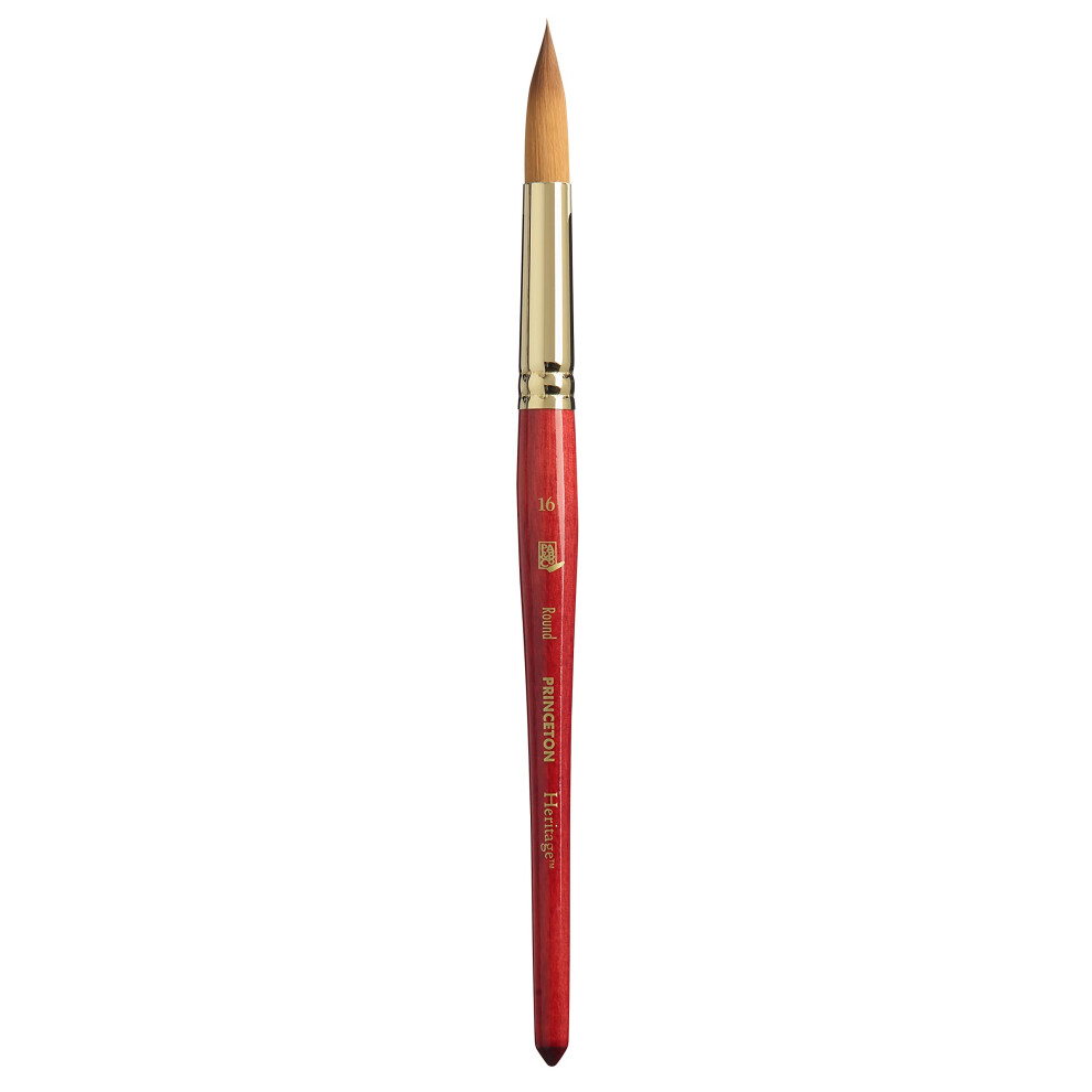 Princeton 16 Short Handle Round Series 4050 Synthetic Sable Watercolor Brushes