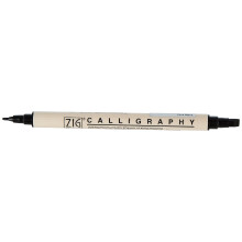 Zig Memory System Calligraphy Dual Tip Marker  Pure Black Pack of 6 (MS3400-010)