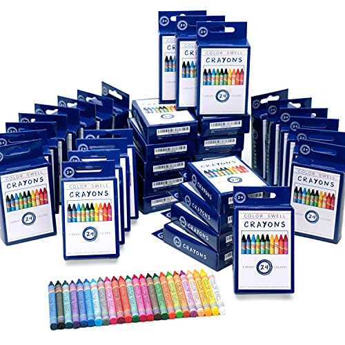 Color Swell Χονδρικές Συσκευασίες Κραγιόν - 36 Κουτιά με 24 Ζωντανά Χρώματα Δασκάλου