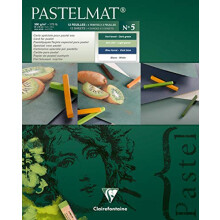 Clairefontaine 96114C PastelMat Pastel Card Pad No5, 360 g, 24 x 30 cm, 12 vellen - Diverse kleuren