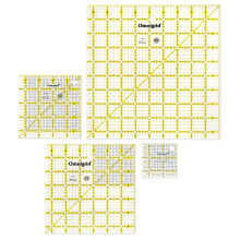 Omnigrid Square Value Pack (2-1/2"", 4-1/2"", 6-1/2"", 9-1/2"") Quilting Ruler, 2.5?, 4.5?, 6.5? and 9.5?, Clear, 4 Pack
