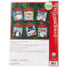 Afmetingen Geteld Kruissteek Kerst Pals Ornament Kit 6 st