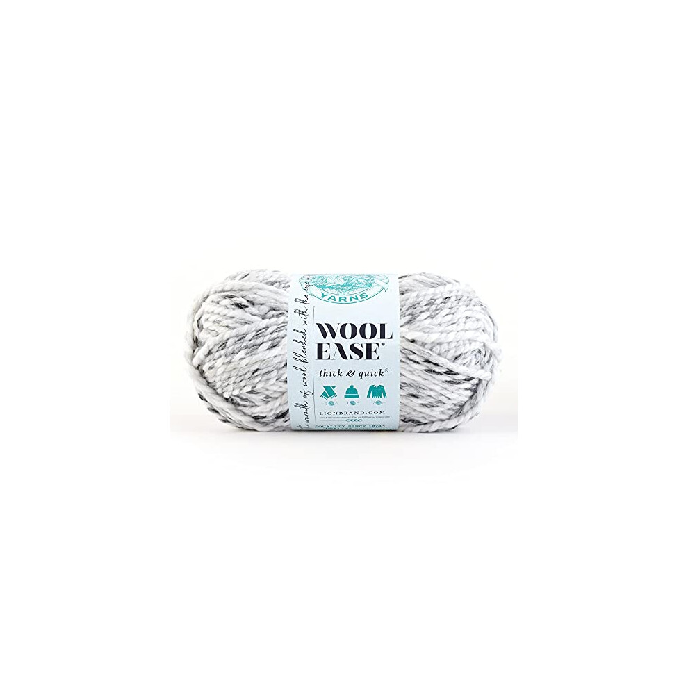 Lion Brand Yarn Wool-Ease Thick & Quick Bulky Yarn, Marble