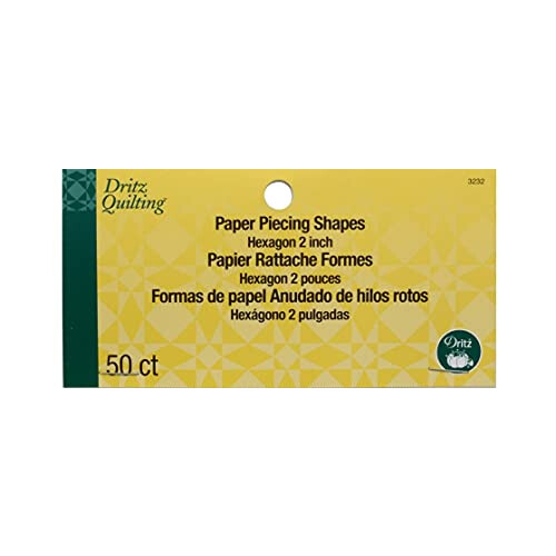 DRITZ 3232 PAPEL BASTELES HEXAGON HEXAGON (50 Count) branco 1