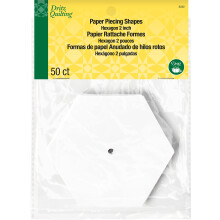 Dritz 3232 Forme per Paper Piecing Esagonali da 2 pollici (50 pezzi) Bianco